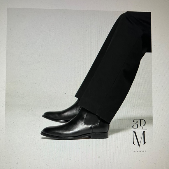3DM Lifestyle Mens Black Leather Chelsea Boot UK Size 10 Men's US Size 11 - Picture 10 of 14